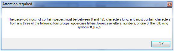 Strong Password Message